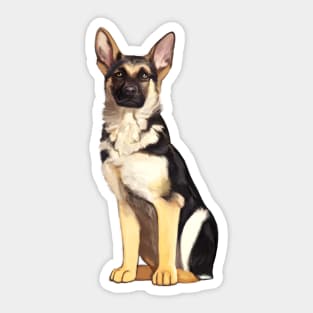 German Shepherd in Portrait Sticker